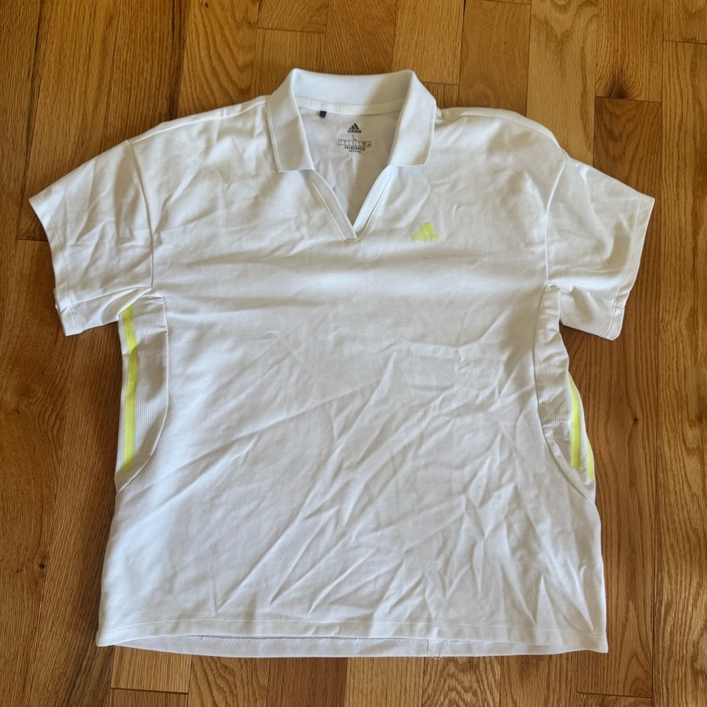 adidas White Golf Polo Shirt - Picture 3 of 6